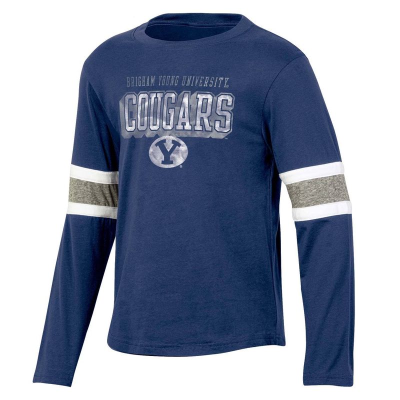 NCAA BYU Cougars Boys&#39; Long Sleeve T-Shirt, 1 of 4