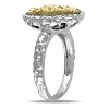 EVERLY JEWELRY | Sterling Silver w/2 1/2 ct TGW 11x15mm Oval Golden Color Druzy Gemstone Fashion Ring - 2 of 4