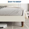 Twin Bed Frame Upholstered Platform Bed with Fabric Headboard, Non-Slip and Noise-Free - 4 of 4