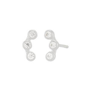 Silpada 'Bright Trio' Sterling Silver Cubic Zirconia Stud Earrings - 1 of 4