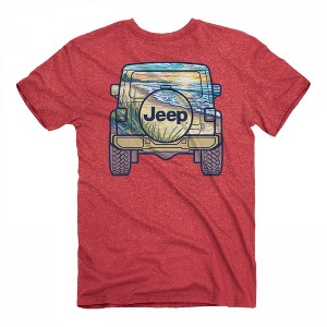 Mens Jeep Back to the Beach Front and Back Print T-Shirt - 1 of 2