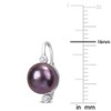 EVERLY JEWELRY | Sterling Silver Freshwater Pearl and Diamond Accent Swirl Stud Earrings– Multiple Pearl Color Options - 3 of 4