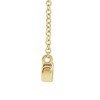Pompeii3 14K Yellow Petite Mom Script Pendant 18" Necklace 3/4" Wide - 2 of 4