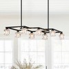 DOMETOUR Matte Black Crystal 8-Light Chandelier, Modern Industrial Metal Fixture for Dining Room, Kitchen, Farmhouse, Entryway, Living Room - 3 of 4