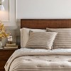 Tonal Stripe Euro Throw Pillow - Hearth & Hand™ with Magnolia - 2 of 4