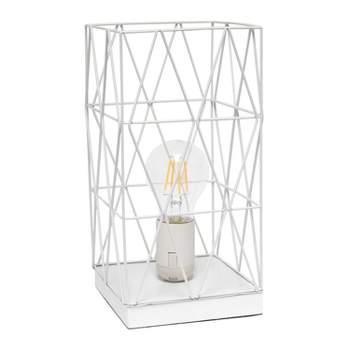 Metal Geometric Square Table Lamp - Simple Designs
