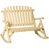 Maggift Patio Accent Chairs, Rocking Chair, Rocker High Back Garden Seat For Indoor Outdoor, Beige, 46.5"*38.25"*39.25" - 3 of 4