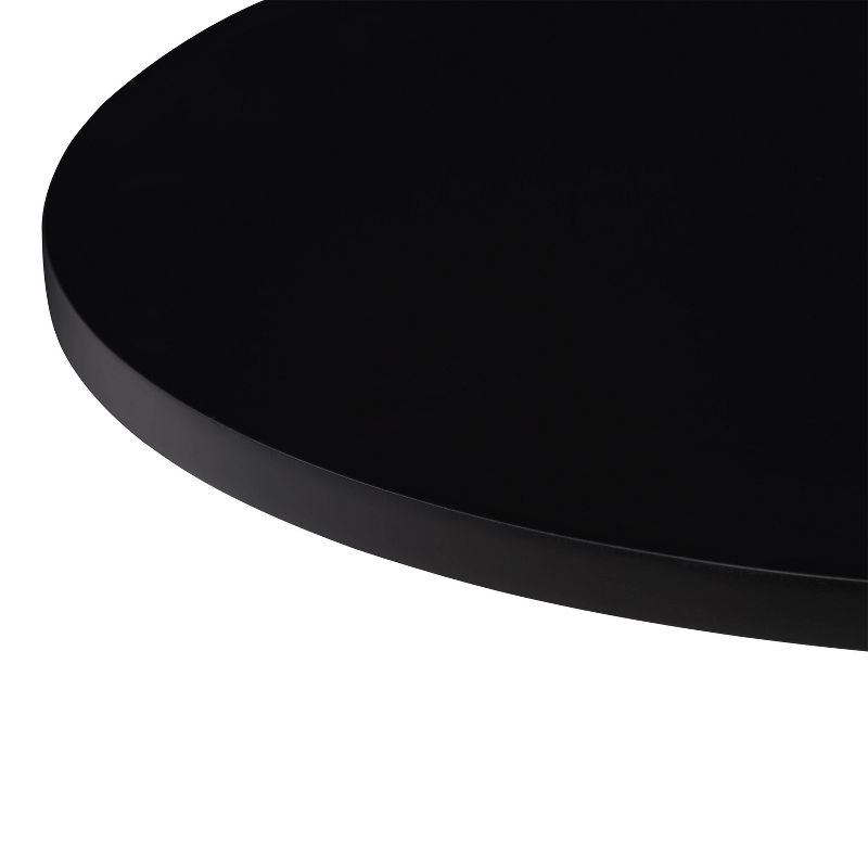 Round Adjustable Pedestal Dining Table Dark Black - CorLiving, 4 of 8