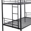 Metal Bunk Bed Frame With Ladder, Twin Over Twin Bed Frame with Guardrail, Platform Bed Frame For Kids, No Box Spring Needed, Space-Saving - 4 of 4