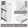 Mshliw 24 Inch Bathroom Vanity with Sink, Freestanding Cabinet with Door Shelf, Drawer and Pull-Out Basket, Ceramic Top - 4 of 4