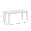 Rectangle Outdoor Coffee Table, HDPE All-Weather Outdoor Patio Table with Slatted Tabletop for Yard, Balcony - 3 of 4