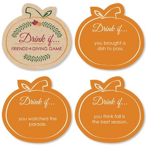 Big Dot of Happiness Drink If Game - Friends Thanksgiving Feast - Friendsgiving Party Game - 24 Count - 1 of 4