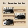 Whisen Faux Leather Convertible Sleeper Sofa & Multi-Functional Sofa Bed, Premium Comfort & Versatile Design - 4 of 4