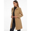 Allegra K Women's Lapel Button Down Single Breasted Long Sleeve Elegant Winter Pea Coat - 4 of 4