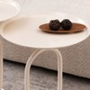 Syemin End Tables Lantern-shaped Metal End Table Small Round Side Table Small Accent Pedestal Table Corners Small Spaces, White, 18.9"*18.9"*21.2" - 2 of 4