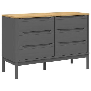 vidaXL Chest of Drawers Hallway Bedroom Furniture Solid Wood Pine - 1 of 4