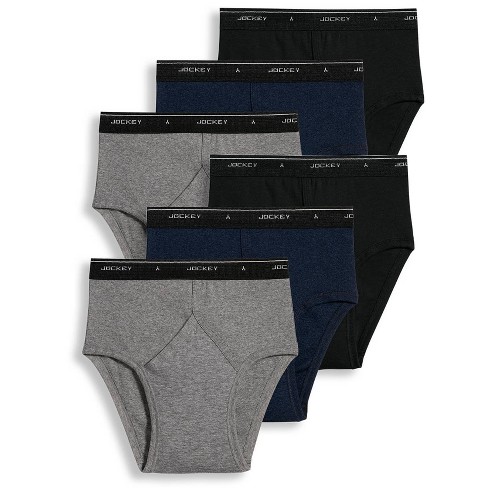 Jockey Men Classic Low Rise Brief - 6 Pack 32 Cinder Heather/True Navy/Black