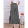 INSPIRE CHIC Women's Boho Elastic High Waist Tie Belt Ruffle Hem Wide Leg Palazzo Pants - 4 of 4