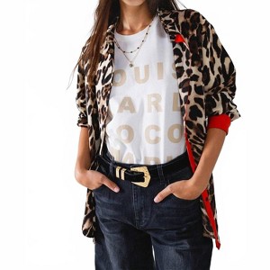 Women's Lila Animal Print Button Down Shirt - Q2 - 1 of 4