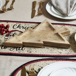 Tree-Shaped Natural Wooden Decorative Tray 13.75x10.5x1 : Target