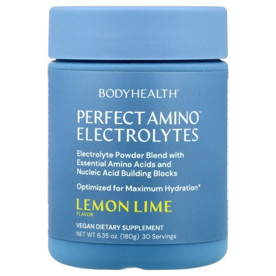 BodyHealth Perfect Amino™ Electrolytes, Lemon Lime, 6.35 oz (180 g)