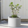Spassway Indoor Outdoor Round Metal Planter Pot Planter Box Patio Garden Bed Black - 3 of 4