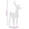 vidaXL Christmas Decoration Lighted Reindeer and Sleigh with LEDs Acrylic - Cold White 7.1" x 3.3" x 21.7" (2 pcs) - 4 of 4