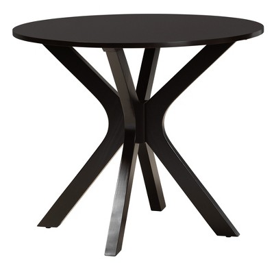 Karel Modern Beige Fabric and Espresso Wood 5-Piece Dining Set