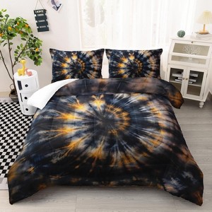 Hachikiko Boho Swirl Tie-Dye Comforter Set - Bedding for Boys Girls Teens with 2 Pillowcases - 1 of 4