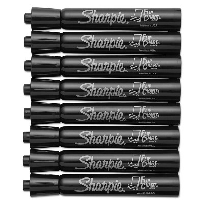 Sharpie Flip Chart Marker Bullet Tip Black 8/Card 1760445