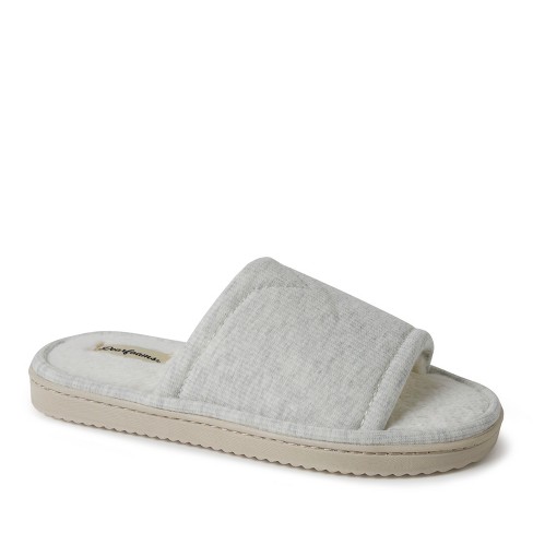 Dearfoams Womens Demi Rib Knit Slide - Oatmeal Heather Size S : Target