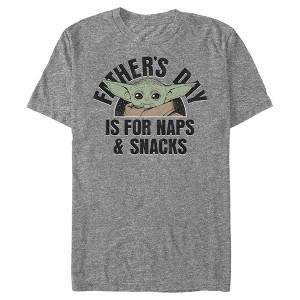 Men's Star Wars: The Mandalorian Grogu Father's Day is for Naps & Snacks T-Shirt - 1 of 4