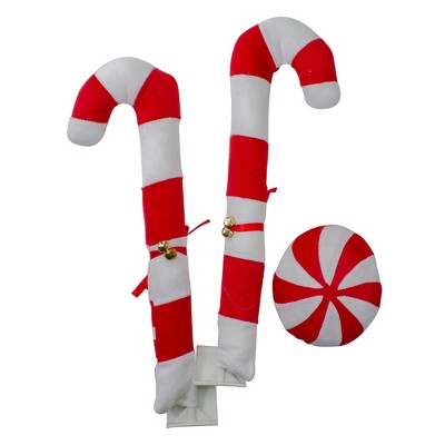 Mystic Industries 19" White and Red Candy Cane Christmas Car Decorating Kit - Universal Size