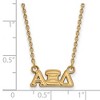 Black Bow Jewelry 14k Yellow Gold Plated Sterling Silver Alpha Xi Delta Greek Life Necklace 18 Inch - 2 of 4