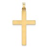 Black Bow Jewelry 14k Yellow Gold 2D Hollow Latin Cross Pendant - 3 of 4