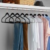 VECELO 25/30/50/60/100 pk Velvet Clothes Hangers Non Slip & Space-Saving Clothes Hangers with Finger Clips & Tie Rack 9 Color - 2 of 4
