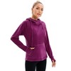 Women's Pullover Hoodie with Thumb Holes Long Sleeve Solid Tops for Women With Pocket - 2 of 4