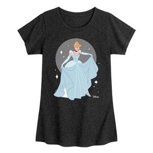 Girls' - Disney Princess - Cinderella Sparkles Fitted Short Sleeve Graphic T-Shirt - 1 of 4