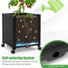 Costway 1/2 PCS Raised Garden Bed with Trellis and Wheels Self-Watering Planter Box with 3 Heights - 4 of 4