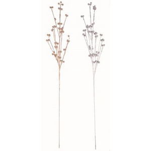 Transpac Acrylic Gold/Silver Bead Spray Set of 2 Fall/Harvest Home Decorations - 1 of 1