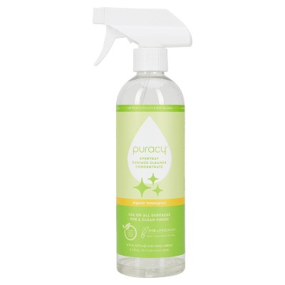 Puracy Natural Everyday Surface Cleaner Just Add Water - Organic Lemongrass - 0.5 oz (Filled 16oz)