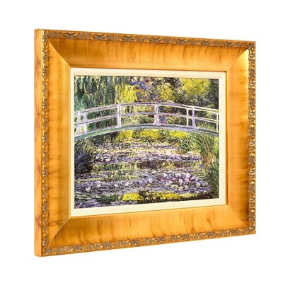 Ornate Gold Framed Water Lilies Canvas Print, 22.75" x 18.75"