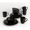 Lorren Home Trends 16 Piece Scalloped Edge Black Dinnerware - 3 of 4