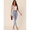 Seta T Women's Casual Long Sleeve Stripe Knitted Fashion Butterfly Sweater Cardigan - 3 of 4