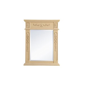 Elegant Lighting Wood frame mirror 22 inch x 28 inch in Light Antique Beige - 1 of 4