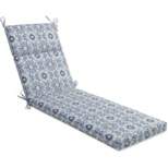 Keyzu Medallion Outdoor Chaise Lounge Cushion Blue - Pillow Perfect