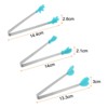 Unique Bargains Stainless Steel Silicone Tips Heart Hand Glove Shape Mini Food Tongs 3 Pcs - 2 of 4