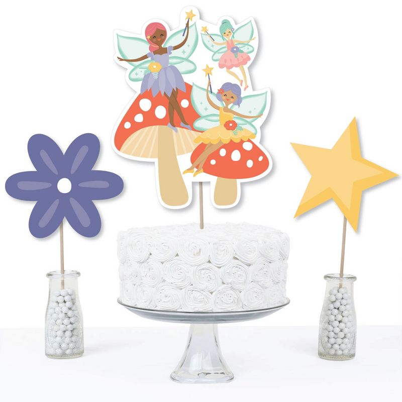 Big Dot of Happiness Let's Be Fairies - Fairy Garden Birthday Party Centerpiece Sticks - Table Toppers - Set of 15, 3 of 8