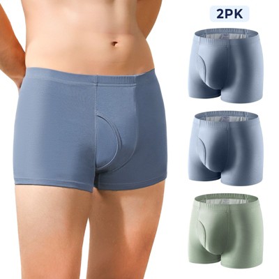 CARER 3pk Incontinence Boxer for Men Bladder Leak Protection Washable Reusable - 8oz Heavy Absorbency