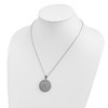 Black Bow Jewelry 1/5 Cttw Black Diamond 31mm Circle Heart Necklace in Sterling Silver - 4 of 4